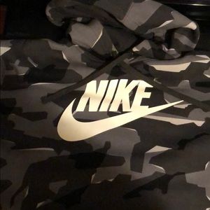 Grey digital camo Nike hoodie